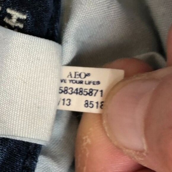 American Eagle Outfitters Womens Jeans 2 High Rise Jeggings Straight Blue Denim - Picture 10 of 14